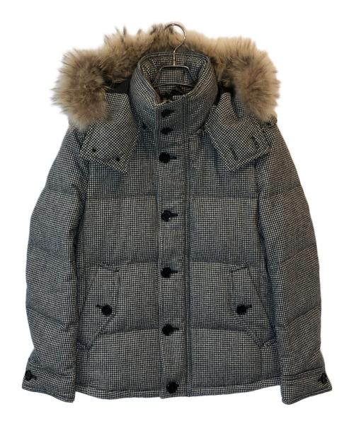 BURBERRY BLACK LABEL（バーバリーブラックレーベル）BURBERRY BLACK LABEL (バーバリーブラックレーベル) 鳥格子 ウール ダウンジャケット グレー サイズ:Lの古着・服飾アイテム