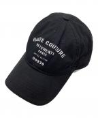 VETEMENTSヴェトモン）の古着「メゾンクチュール刺繍キャップ」｜ブラック