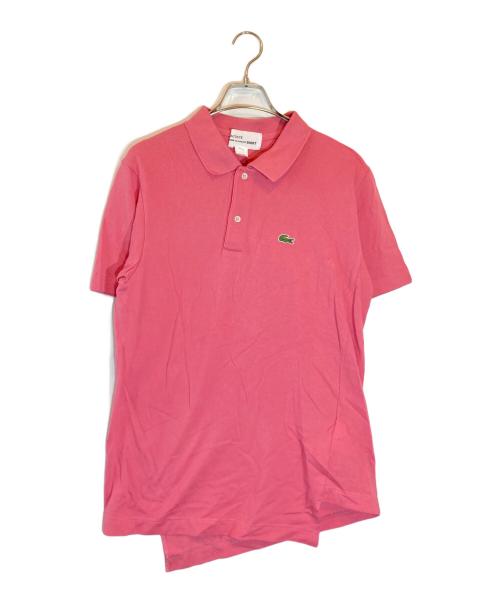 LACOSTE（ラコステ）LACOSTE (ラコステ) COMME des GARCONS SHIRT (コムデギャルソンシャツ) 捻じれポロシャツ ピンク サイズ:Lの古着・服飾アイテム