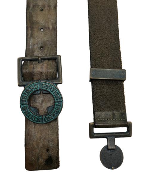 STONE ISLAND（ストーンアイランド）STONE ISLAND (ストーンアイランド) ロゴベルト オリーブの古着・服飾アイテム