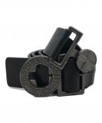 STONE ISLANDストーンアイランド）の古着「ロゴプレート ベルト」｜ブラック