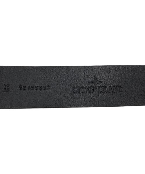 STONE ISLAND（ストーンアイランド）STONE ISLAND (ストーンアイランド) ロゴプレート ベルト ブラックの古着・服飾アイテム