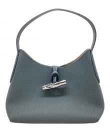 LONGCHAMP（ロンシャン）の古着「ロゾレザーハンドバッグ」｜ネイビー