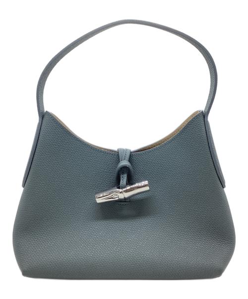 LONGCHAMP（ロンシャン）LONGCHAMP (ロンシャン) ロゾレザーハンドバッグ ネイビーの古着・服飾アイテム