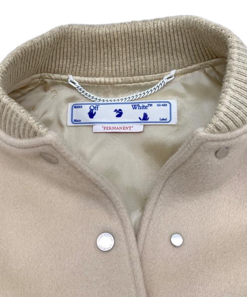 OFFWHITE（オフホワイト）OFFWHITE (オフホワイト) Wool and leather bomber jacket ベージュ サイズ:SIZE Lの古着・服飾アイテム