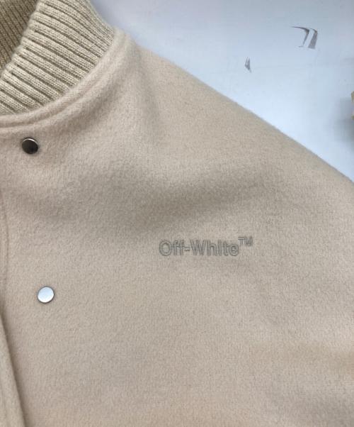 OFFWHITE（オフホワイト）OFFWHITE (オフホワイト) Wool and leather bomber jacket ベージュ サイズ:SIZE Lの古着・服飾アイテム