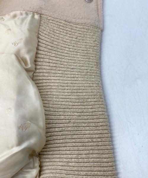 OFFWHITE（オフホワイト）OFFWHITE (オフホワイト) Wool and leather bomber jacket ベージュ サイズ:SIZE Lの古着・服飾アイテム