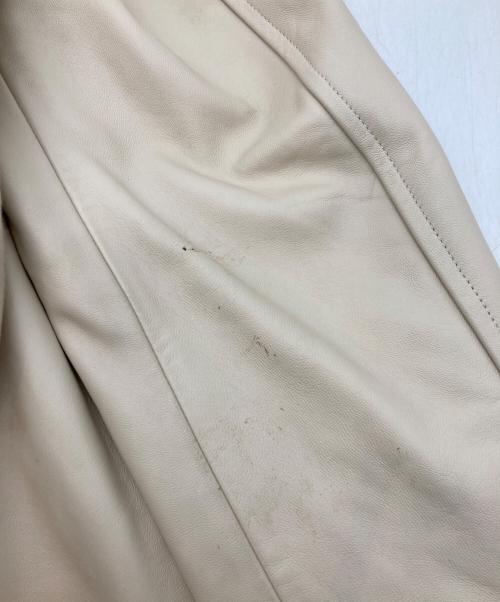 OFFWHITE（オフホワイト）OFFWHITE (オフホワイト) Wool and leather bomber jacket ベージュ サイズ:SIZE Lの古着・服飾アイテム