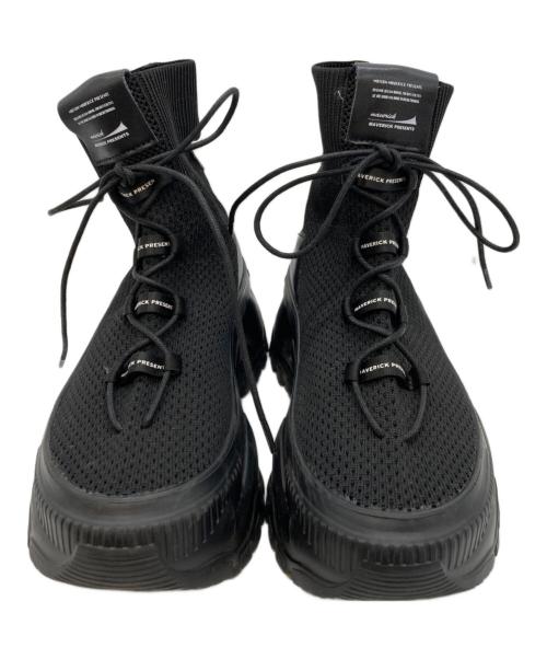 MAISON MAVERICK PRESENTS（メゾンマーベリック プレゼンツ）MAISON MAVERICK PRESENTS (メゾンマーベリック プレゼンツ) チャンキーソールニットショートブーツ ブラック サイズ:Sの古着・服飾アイテム