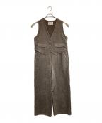 CYAN TOKYOシアン トーキョー）の古着「スラブモールコンビベストサロペ」｜ブラウン