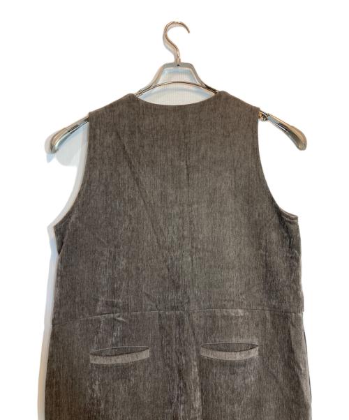 CYAN TOKYO（シアン トーキョー）CYAN TOKYO (シアン トーキョー) スラブモールコンビベストサロペ ブラウン サイズ:Sの古着・服飾アイテム