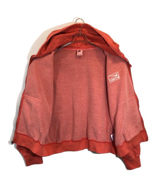 stussy（ステューシー）stussy (ステューシー) NIKE (ナイキ) Full-Zip Pigment Dyed Fleece Hoodie レッド サイズ:SIZE Lの古着・服飾アイテム
