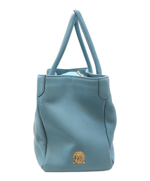 A.D.M.J.（エーディーエムジェイ）A.D.M.J. (エーディーエムジェイ) ビジューハンドバッグ ブルーの古着・服飾アイテム