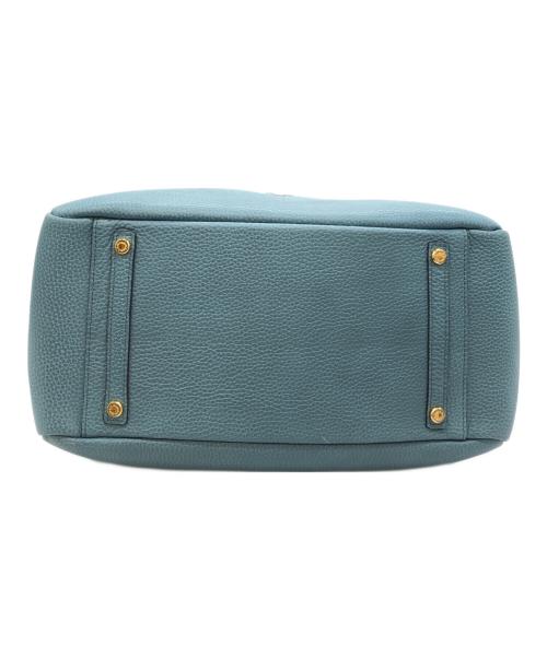 A.D.M.J.（エーディーエムジェイ）A.D.M.J. (エーディーエムジェイ) ビジューハンドバッグ ブルーの古着・服飾アイテム