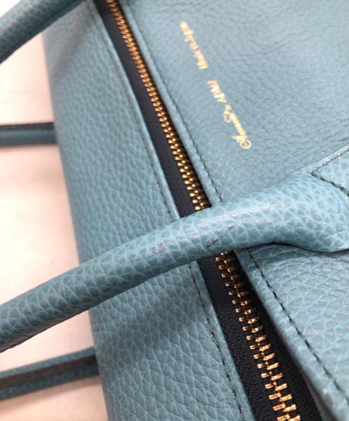 A.D.M.J.（エーディーエムジェイ）A.D.M.J. (エーディーエムジェイ) ビジューハンドバッグ ブルーの古着・服飾アイテム