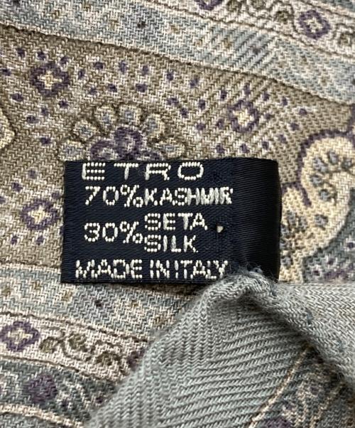ETRO（エトロ）ETRO (エトロ) カシミヤシルクストール グレーの古着・服飾アイテム
