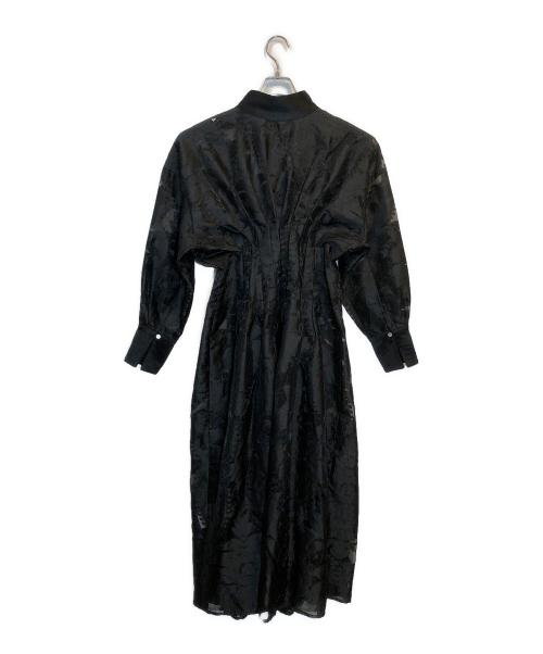 Ameri（アメリ）Ameri (アメリ) UND SHEER JACQUARD TUCK DRESS ブラック サイズ:Sの古着・服飾アイテム