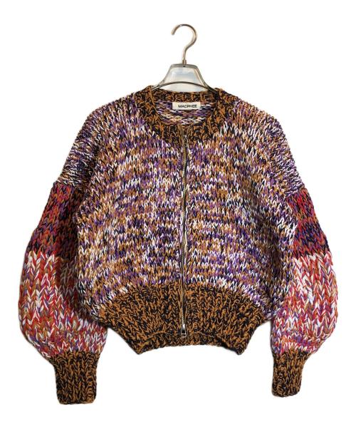MACPHEE（マカフィー）MACPHEE (マカフィー) ムリネハンドニット ボリュームカーディガン パープル サイズ:Sの古着・服飾アイテム