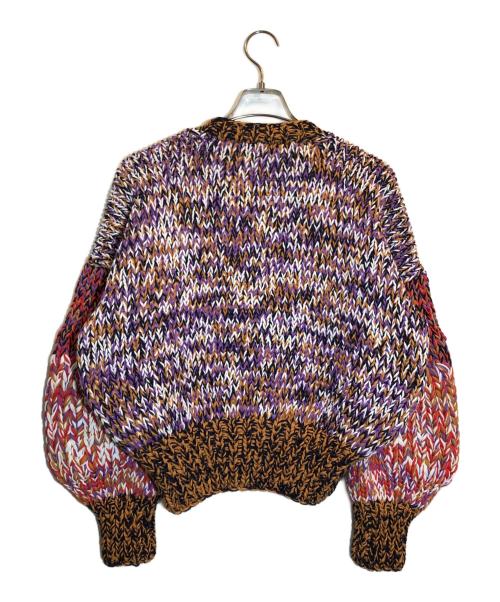 MACPHEE（マカフィー）MACPHEE (マカフィー) ムリネハンドニット ボリュームカーディガン パープル サイズ:Sの古着・服飾アイテム