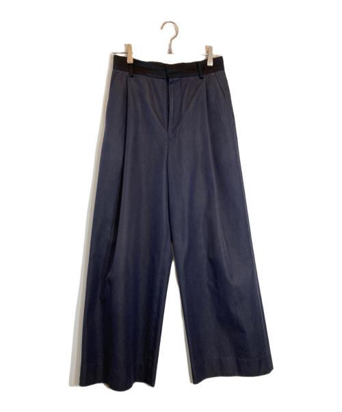 TOMORROWLAND .B（トゥモローランド ビー）TOMORROWLAND .B (トゥモローランド ビー) タックワイドパンツ ネイビー サイズ:34の古着・服飾アイテム