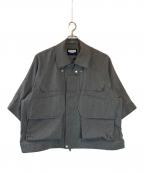 MAISON SPECIALメゾンスペシャル）の古着「Prime-Over Many Pocket Sports Short Sleeve Shirt Blouson」｜グレー