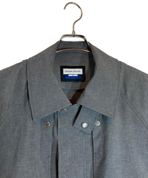 MAISON SPECIAL（メゾンスペシャル）MAISON SPECIAL (メゾンスペシャル) Prime-Over Many Pocket Sports Short Sleeve Shirt Blouson グレー サイズ:2の古着・服飾アイテム