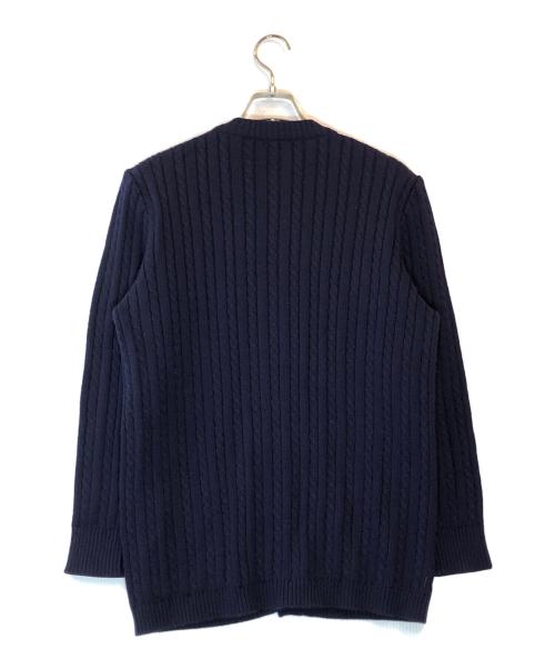 CELINE（セリーヌ）CELINE (セリーヌ) 金釦ケーブルニットカーディガン ネイビー サイズ:44の古着・服飾アイテム