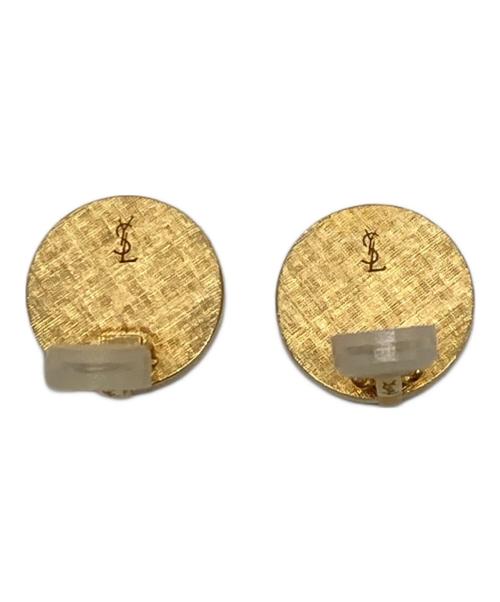 Yves Saint Laurent（イヴサンローラン）Yves Saint Laurent (イヴサンローラン) ラインストーン イヤリング ゴールド サイズ:下記参照の古着・服飾アイテム