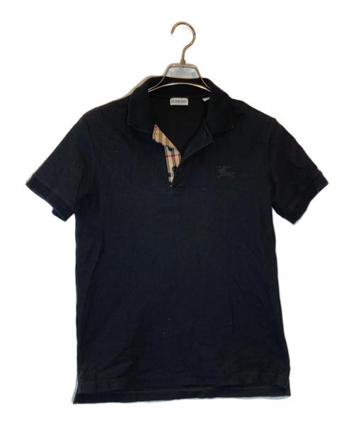 BURBERRY（バーバリー）BURBERRY (バーバリー) ワンポイントポロシャツ ブラック サイズ:SIZE Mの古着・服飾アイテム