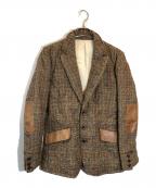 ISAMU KATAYAMA BACKLASHイサムカタヤマ･バックラッシュ）の古着「縮絨ウールジャケット」｜ブラウン