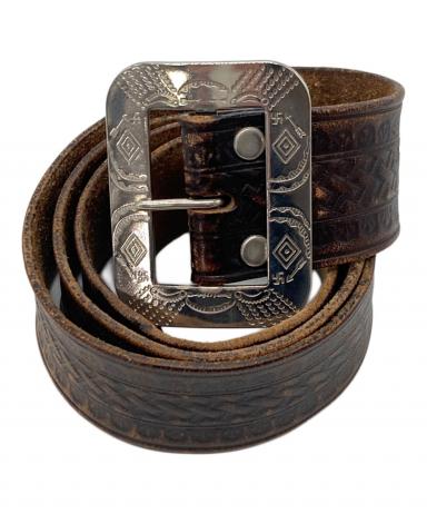 【未使用に近い】Atlast&co aceウエスタンHELLUVARIDE 32 At Last ×Ace Western Belt Studded Belt