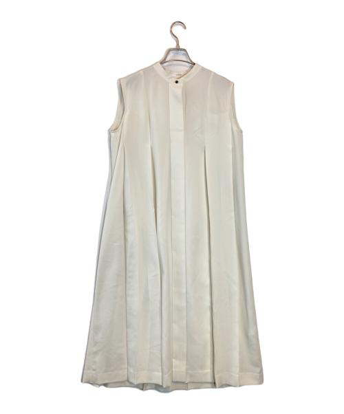 LOHEN（ローヘン）LOHEN (ローヘン) ワイドプリーツ2way ワンピース ベージュ サイズ:Fの古着・服飾アイテム