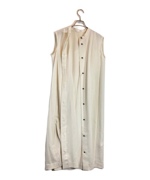LOHEN（ローヘン）LOHEN (ローヘン) ワイドプリーツ2way ワンピース ベージュ サイズ:Fの古着・服飾アイテム