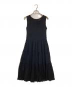 FOXEY NEWYORKフォクシーニューヨーク）の古着「シャーリングシフォンドレス」｜ブラック