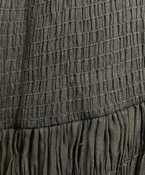 FOXEY NEWYORK（フォクシーニューヨーク）FOXEY NEWYORK (フォクシーニューヨーク) シャーリングシフォンドレス ブラック サイズ:38の古着・服飾アイテム