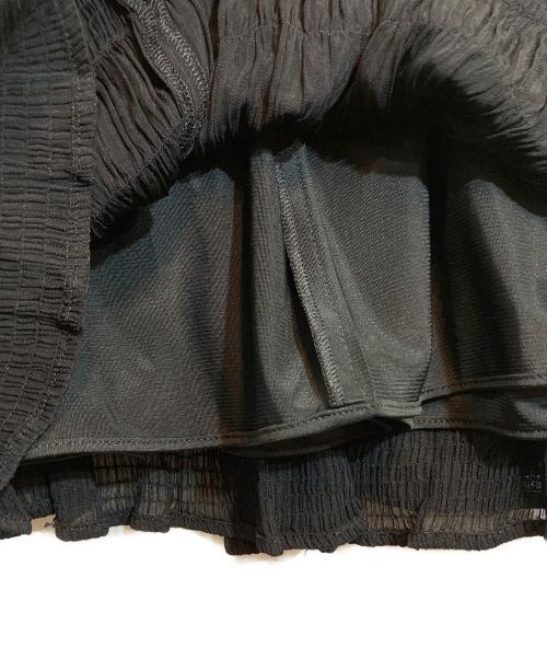 FOXEY NEWYORK（フォクシーニューヨーク）FOXEY NEWYORK (フォクシーニューヨーク) シャーリングシフォンドレス ブラック サイズ:38の古着・服飾アイテム