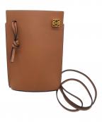 LOEWEロエベ）の古着「ダイスポケットショルダーバッグ」｜ブラウン×ゴールド