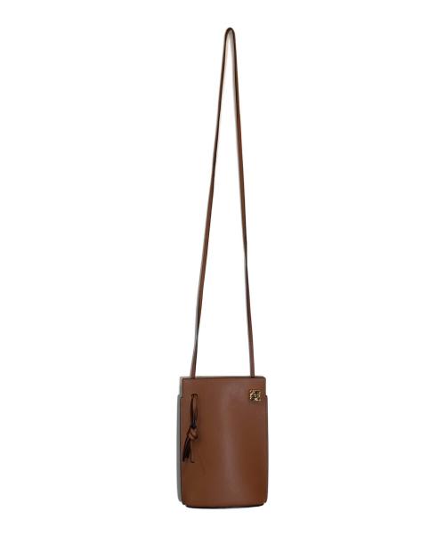 LOEWE（ロエベ）LOEWE (ロエベ) ダイスポケットショルダーバッグ ブラウン×ゴールドの古着・服飾アイテム