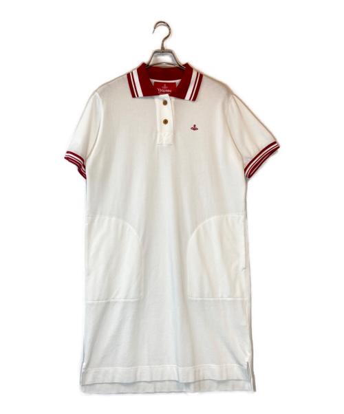 Vivienne Westwood RED LABEL（ヴィヴィアンウエストウッドレッドレーベル）Vivienne Westwood RED LABEL (ヴィヴィアンウエストウッドレッドレーベル) オーブ刺繍ポロシャツワンピース ホワイト サイズ:00の古着・服飾アイテム