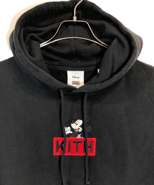 KITH（キス）KITH (キス) Disney (ディズニー) ミッキー刺繍パーカー ブラック サイズ:SIZE Lの古着・服飾アイテム