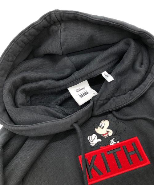 KITH（キス）KITH (キス) Disney (ディズニー) ミッキー刺繍パーカー ブラック サイズ:SIZE Lの古着・服飾アイテム