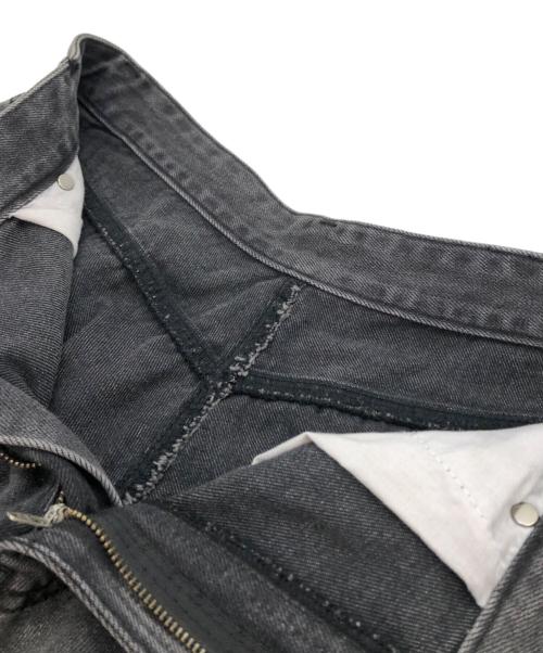 machatt（マチャット）machatt (マチャット) タックデニムハーフパンツ ブラック サイズ:38の古着・服飾アイテム