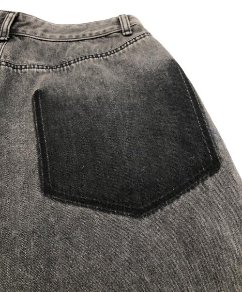 machatt（マチャット）machatt (マチャット) タックデニムハーフパンツ ブラック サイズ:38の古着・服飾アイテム