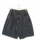 machatt（マチャット）の古着「タックデニムハーフパンツ」｜ブラック
