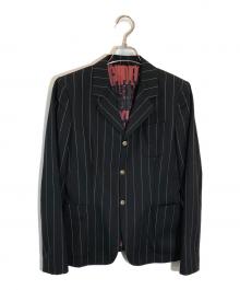 JPG（ジャンポールゴルチエ）の古着「ストライプテーラードジャケット」｜ブラック