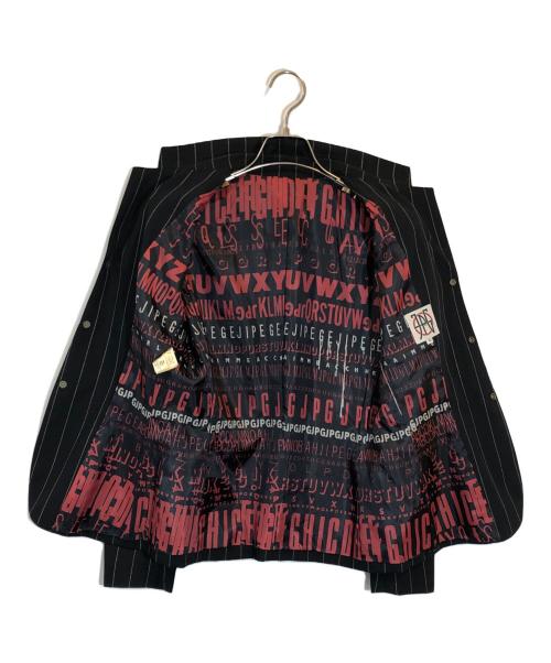 JPG（ジャンポールゴルチエ）JPG (ジャンポールゴルチエ) ストライプテーラードジャケット ブラック サイズ:SIZE 40の古着・服飾アイテム
