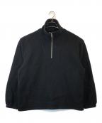 YOKEヨーク）の古着「Wool Fleece Half Zip Pullover（ウールフリースハーフジッププルオーバー）」｜ブラック