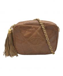 CHANEL（シャネル）の古着「ココマーク フリンジショルダーバッグ」｜ベージュ