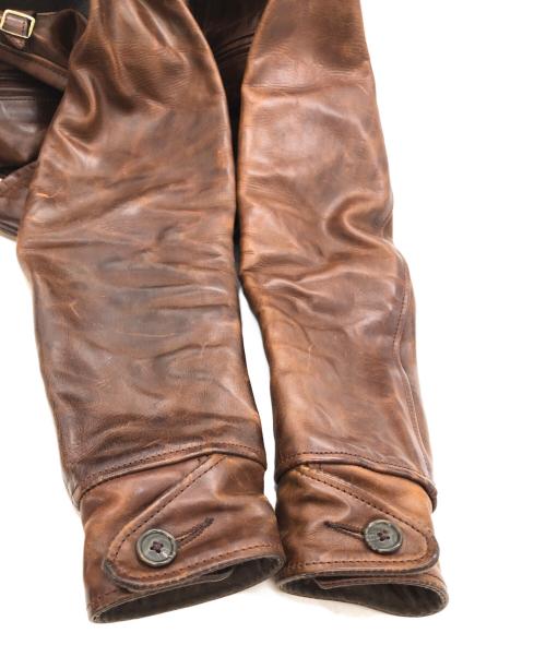 Aero LEATHER（エアロレザー）Aero LEATHER (エアロレザー) ホースハイドレザージャケト ブラウン サイズ:SIZE 34の古着・服飾アイテム