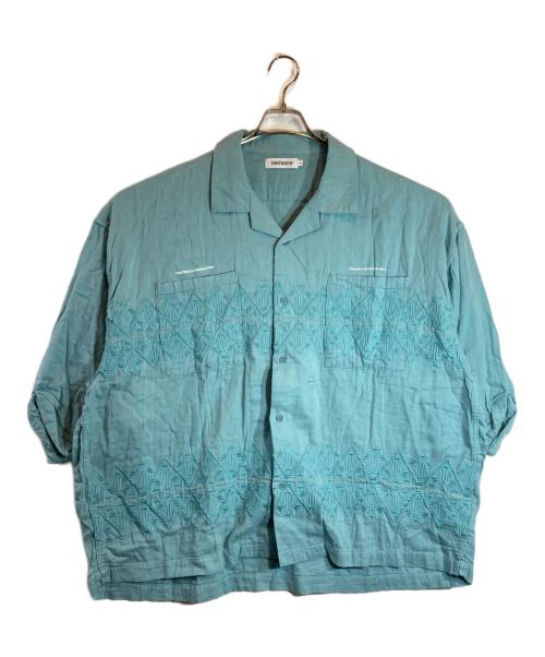 TIGHTBOOTH PRODUCTION（タイトブースプロダクション）TIGHTBOOTH PRODUCTION (タイトブースプロダクション) DIAMOND ROLL-UP SHIRT ブルー サイズ:Lの古着・服飾アイテム